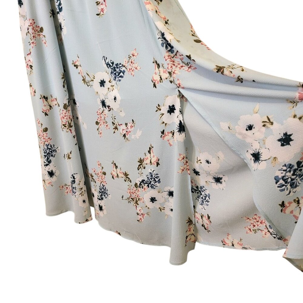 Womens Bloomchic Spring Summer Romantic Bohemian Blue Floral Maxi Dress Sz 22-24 - Picture 5 of 9